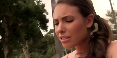 Casey Calvert strokes that BBC with her feet and gets fucked
