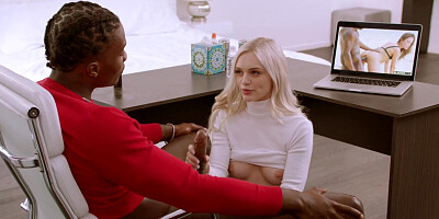 Persuasive Black Chap makes Blondie Alex Cheat