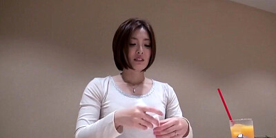 Slutty Japanese MILF is getting shagged by son's horny friend