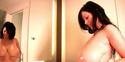 Rachel Aldana - Huge Boobs - 3 Hot Oil/Lotion Scenes (cutted by Me)