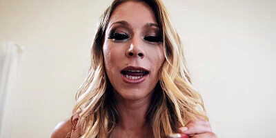 Sexual manipulation led a college babe into a threesome with a blonde and her lover