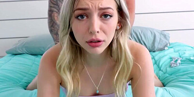 Blonde Lily Larimar Shagged by Stepdad for Making a Mess in the Kitchen