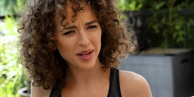 FOOTSIE BABES - Curly-Haired Babe Geisha Kyd Teases Her Foot Lover Hubby While They Fuck Hard