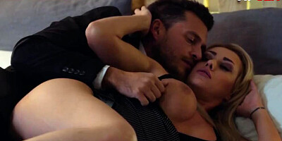 Two lovely girls are filming themselves while having a threesome