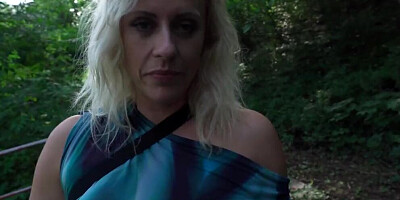 Public Agent - Blonde horny MILF wife with natural tits and nice pussy flaps fucks outdoors in a public park