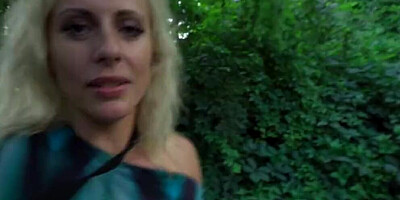 Public Agent - Blonde horny MILF wife with natural tits and nice pussy flaps fucks outdoors in a public park