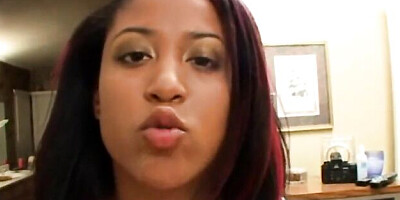 Young Teenie Blacks featuring Princess's cumshot smut