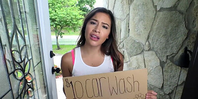 Mofos - Pervs on Patrol - Teen Spinners Wet T-Shirt Car Wash, Zaya Cassidy