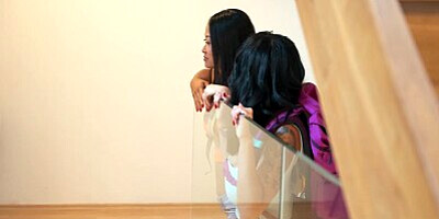 Fake Hostel - Vietnamese Asian girls get trapped inside a loft before having lesbian sex