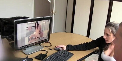 Watching sex with hot step aunt