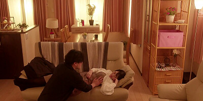 Kinky Japanese couple is having a wild sex at home