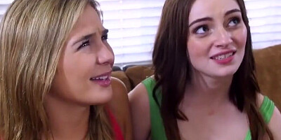 Cute BFFs Take Dads Bet And Now They Have To Satisfy Their Big Cocks