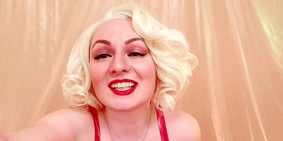 Strap-on POV video: topless Mistress in thigh high overknee boots with long gloves - Arya Grander
