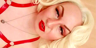 Strap-on POV video: topless Mistress in thigh high overknee boots with long gloves - Arya Grander