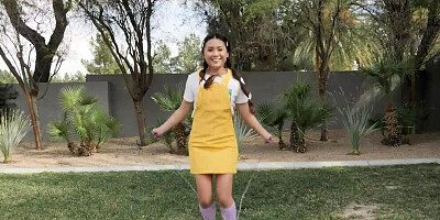 Cute little Asian FuckedBy her Neighbor Couple