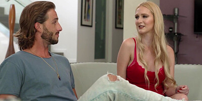 Full-bosomed blonde babe is fucked by a long-haired stallion