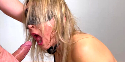 Facefuck whore blowjob cumshot in face fuck mouth gaging slut mom of family brutal deepthroat rought suck cum on stepmom