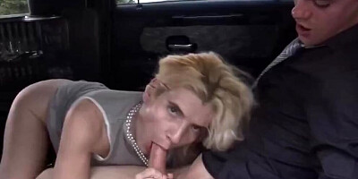 Superb blonde babe is ass fucked in the fake taxi