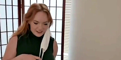 Redhead cougar Summer Hart polishes knob and gets fucked hard