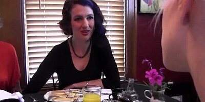 The dinner which turned into femdom porn quickly