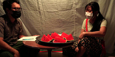 Poor Street Food Girl cheating with Old Headmaster