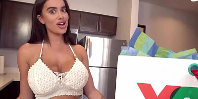 Busty Latina gets her juicy cherry nailed in this hot POV