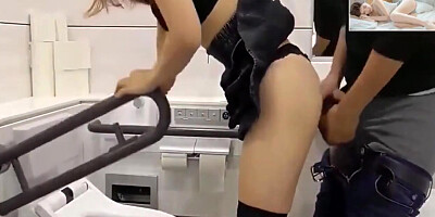 Juicy Asian schoolgirl is having a quick sex with her stepbrother