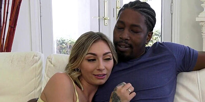 Cory Chase & Chloe Temple are sharing dude's BBC in 3some