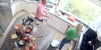 SPYFAM Step Sister Fucked In The Kitchen On Thanksgiving