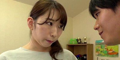 Busty Asian MILF is making out and fucking with her stepson