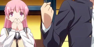 Cute anime babe gets her juicy cherry nailed with mate's wood