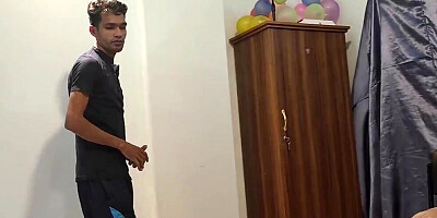 Cute Indian babe is getting shared between two mates in 3some