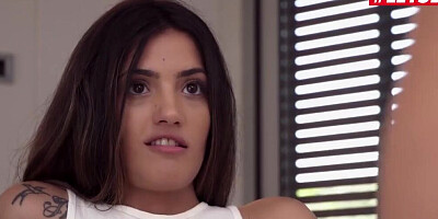 AGirlKnows - Carolina Abril & Penelope Cross Horny Spanish Step-Sisters Girl On Girl Pussy Licking Action At The Pool