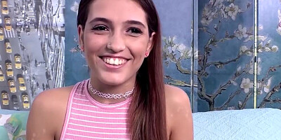 Charming girl gets naked and plays with her soaking wet pussy