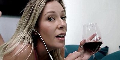 Nikki Brooks In Hot Step Mom Is Stuck In The Office Couch