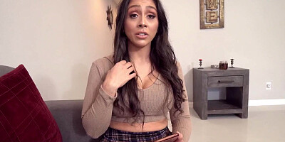 MILF Lilly Hall polishes hard cock and gets fucked from behind