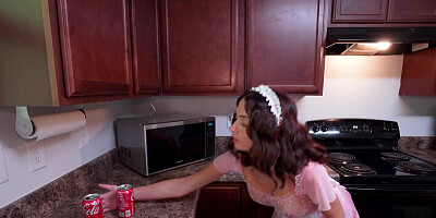 Sexy House Maid Breaks My Vase & Pays Me Back With Sex