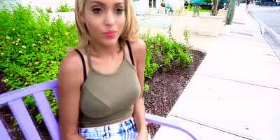 Horny babe Selena Sosa fucks a horny stranger for cash as she horny is very broke