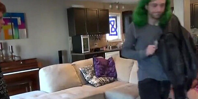 Blonde MILF moans loudly while her twink stepson fucks her deeply