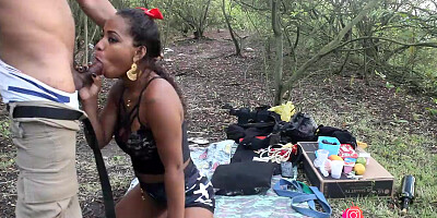 Taking Beating of Liana Outdoors