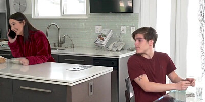 Busty girl sucks a hard cock and gets fucked from behind