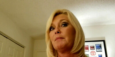 Slutty blonde mature plays some kinky games with that cameraman