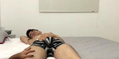 My stepsister gives me a very hot massage and we end up fucking