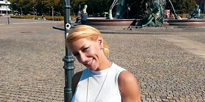 Inked blonde MILF was picked up from the streets for vigorous cunny pounding