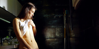 Two naughty teen girls are playing with each other's wet cherry