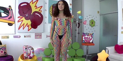 Oily ass babe is getting her hole stretched with a dong