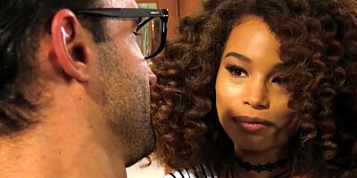 OutOfTheFamily Cute Ebony Step-Daughter Connects with Step-DILF!