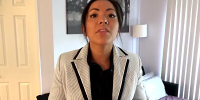 PropertySex - Thieving Asian Real Estate Agent Fucks her way out of Trouble