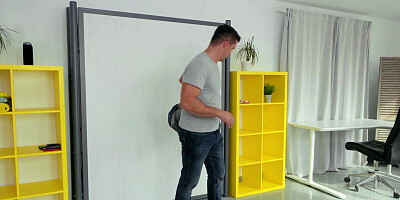 Latino stallion is going to treat this petite blonde with his thick shaft