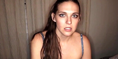 Lovely amateur doll is riding stepbrother's cock in this raw scene